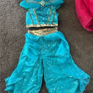 Disney Turquoise and Gold Kids Dance Costume